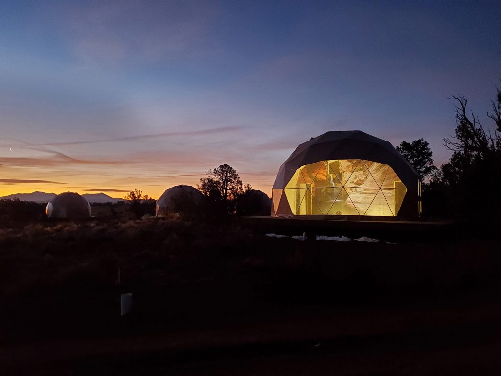 Domes at sunset